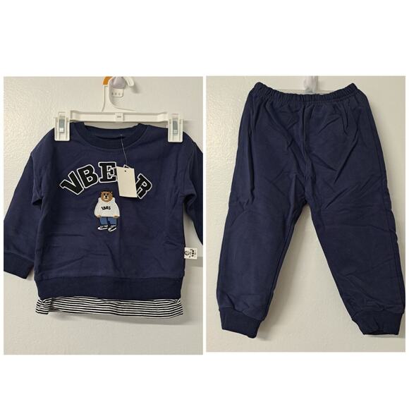 Toddler Baby Boy Clothes Long Sleeve Sweatshirts + Pants 2Pcs Set,‎ 18 -24 Month - Picture 1 of 15